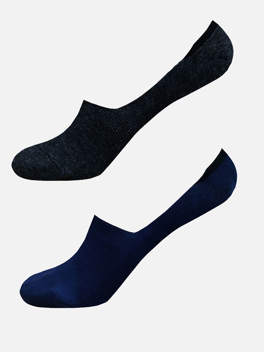 

StyFun Men Pack Of 2 Anti-Slip Cotton Shoe Liners Socks, Navy blue