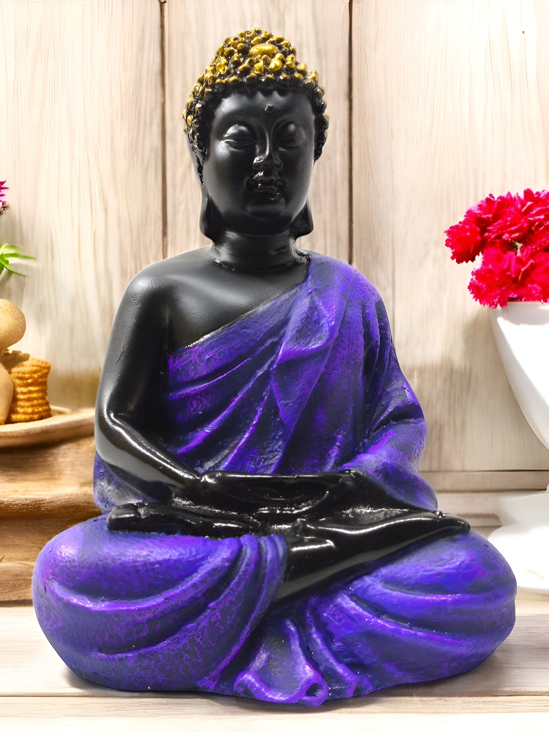 

VIVARS CRAFT Black And Blue Buddha Idol Showpiece