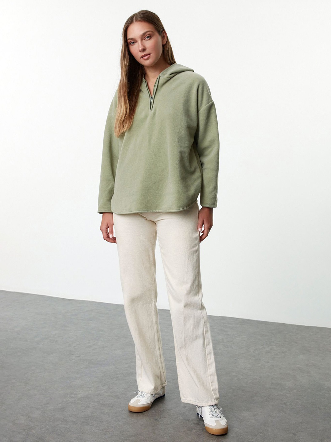 

Trendyol Women Hooded Sweatshirt, Green