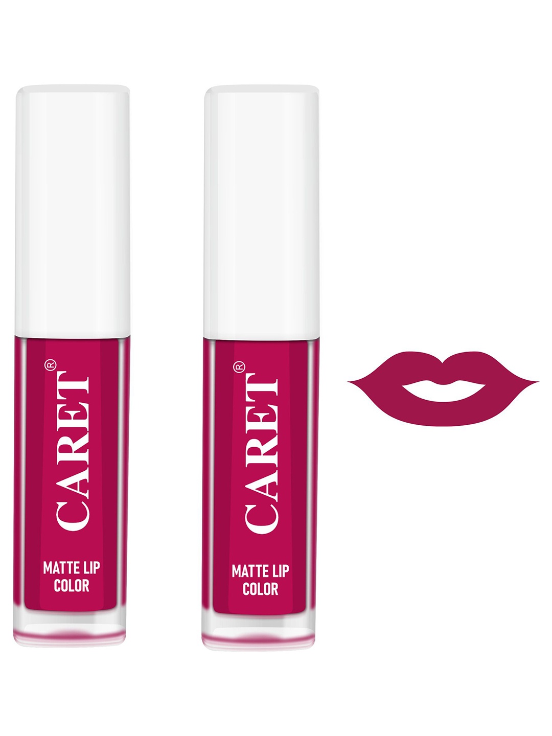 

CARET ORGANIC Set Of 2 Super-Pigmented Liquid Matte Lipsticks - 4 ml - Bold Pink 5