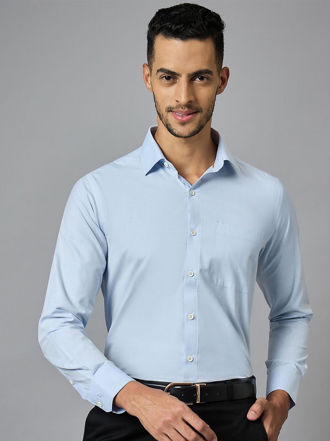 

LOUIS STITCH Men Classic Opaque Formal Shirt, Blue