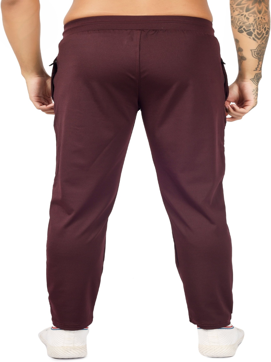 

BLUEFICUS Mid-Rise Track Pants, Maroon