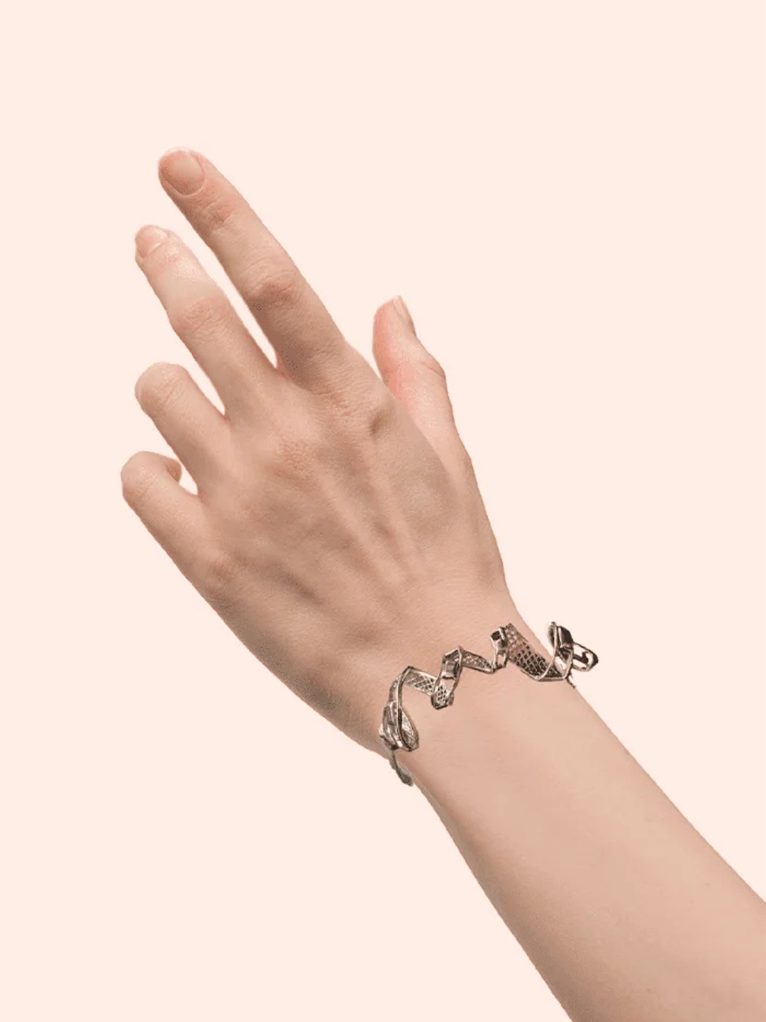 

GAURISH BESPOKE JEWELLERY Silver-Plated Cuff Bracelet