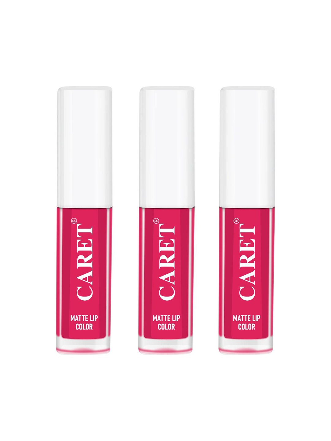 

CARET ORGANIC Set Of 3 Super-Pigmented Liquid Matte Lipsticks - 6 ml - Pink 4