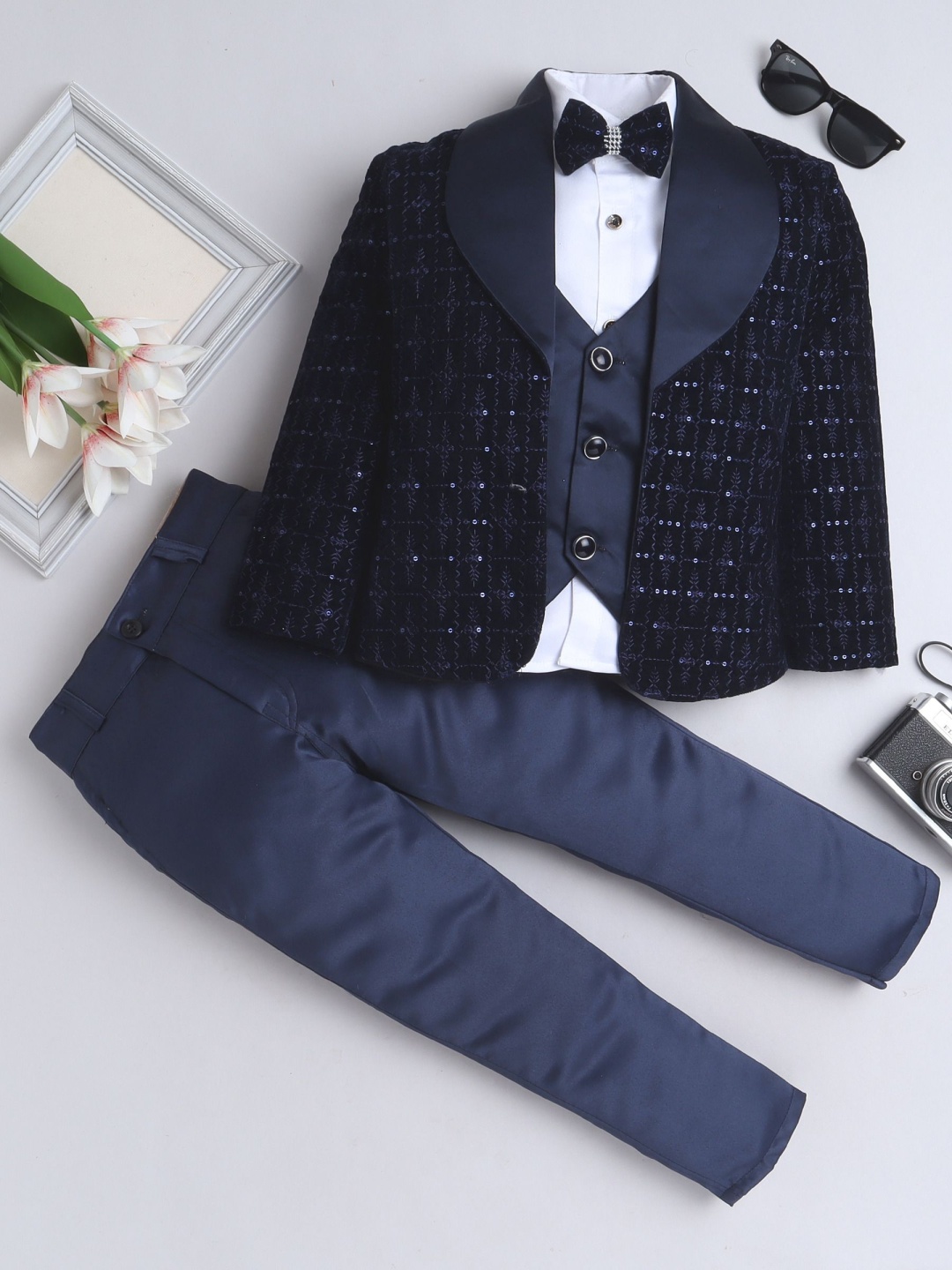 

Fourfolds Boys 3-Piece Suit, Navy blue