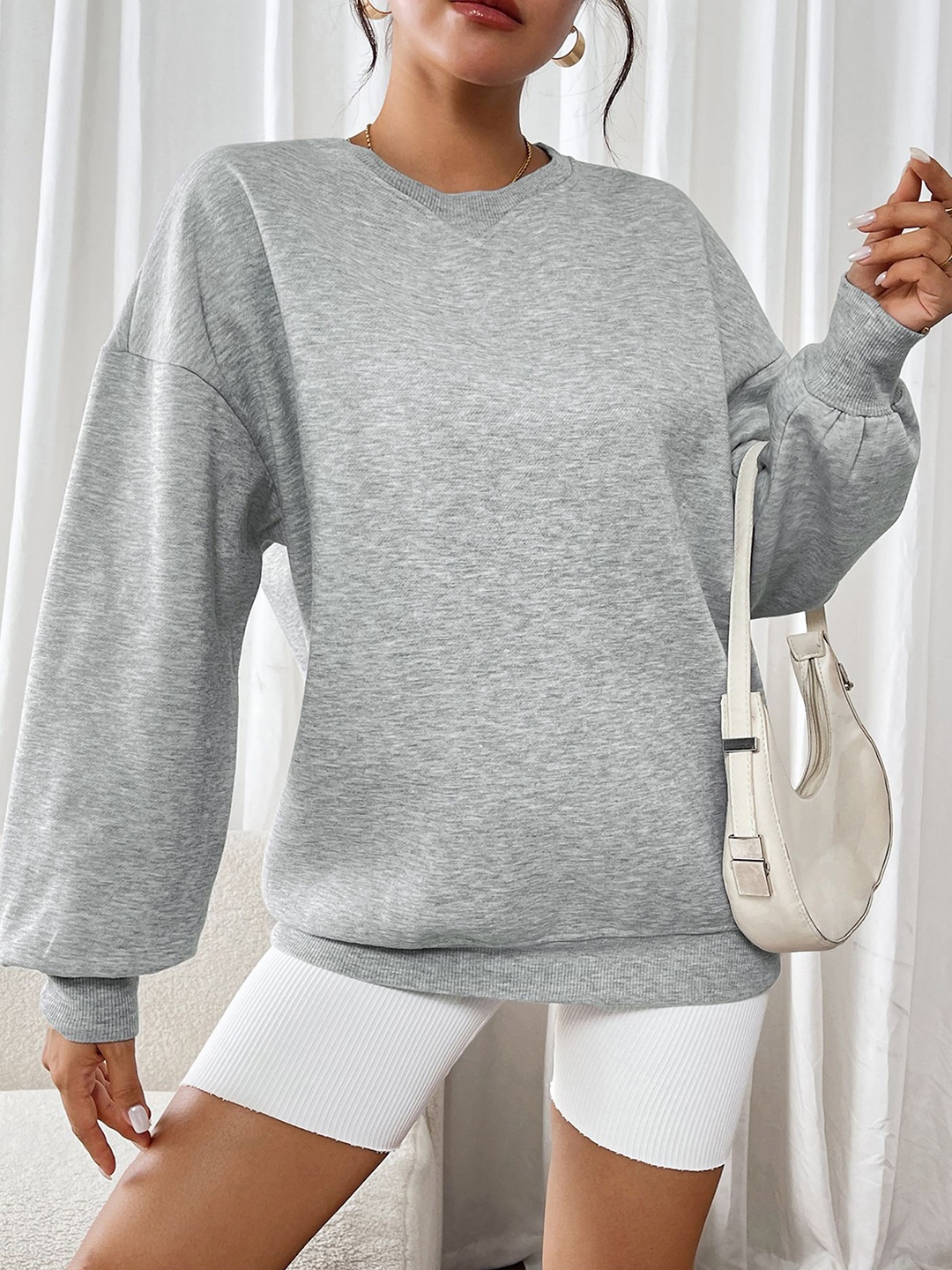 

StyleCast x Revolte Women Sweatshirt, Grey