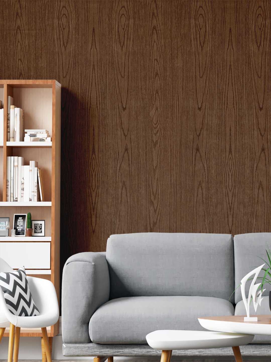 

ANNA CREATIONS Brown Abstract Printed Self-Adhesive Wallpaper