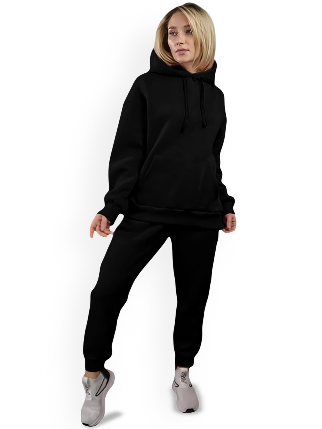 

NOTWILD Women Hooded Track Suit, Black