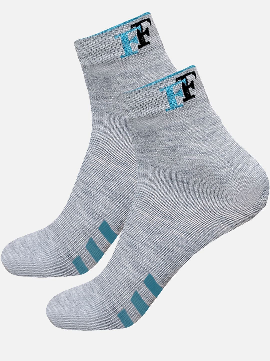 

StyFun Men Striped Running Socks, Grey