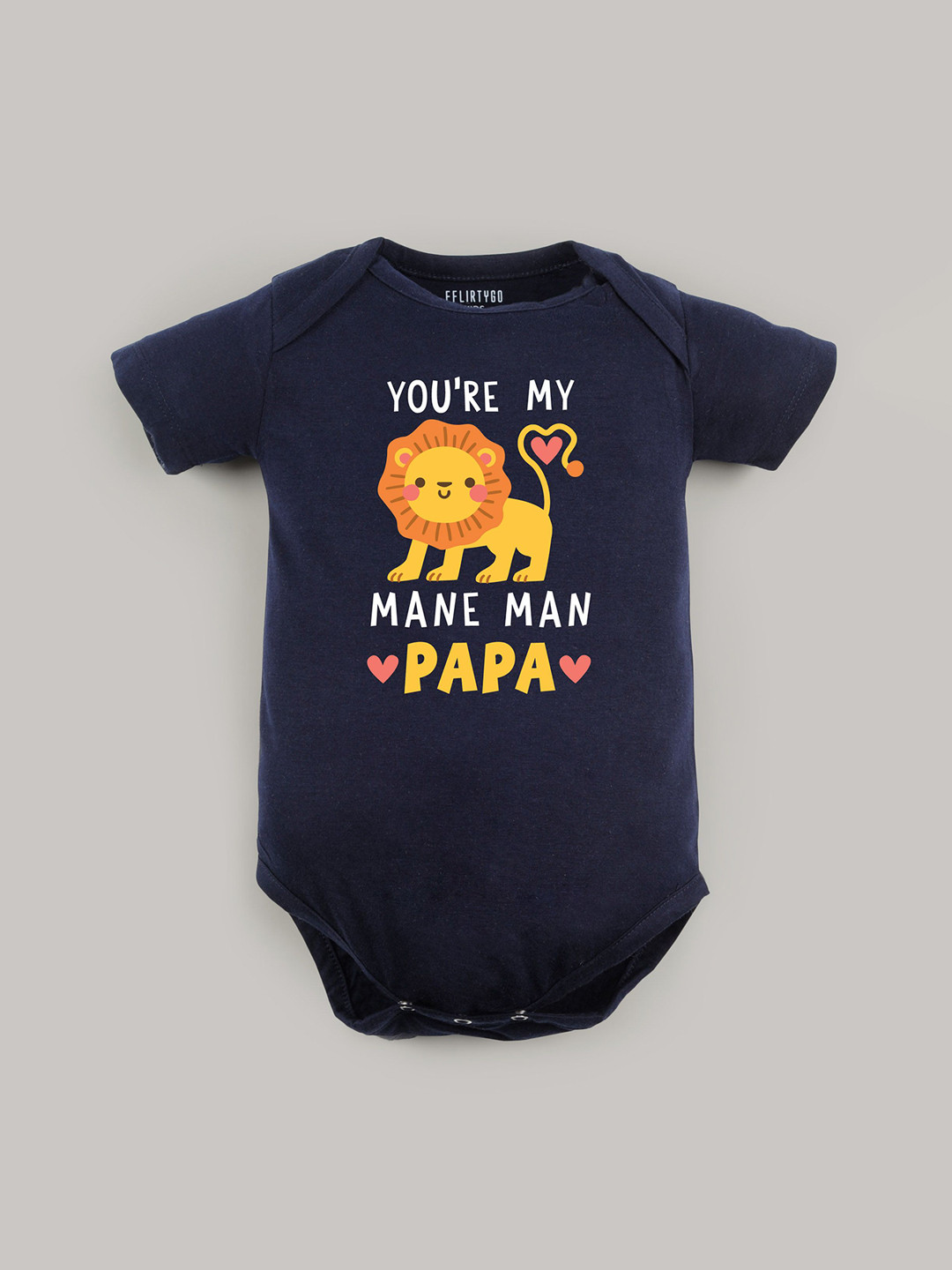 

FFLIRTYGO Infants Valentine Day Printed Cotton Bodysuit, Navy blue