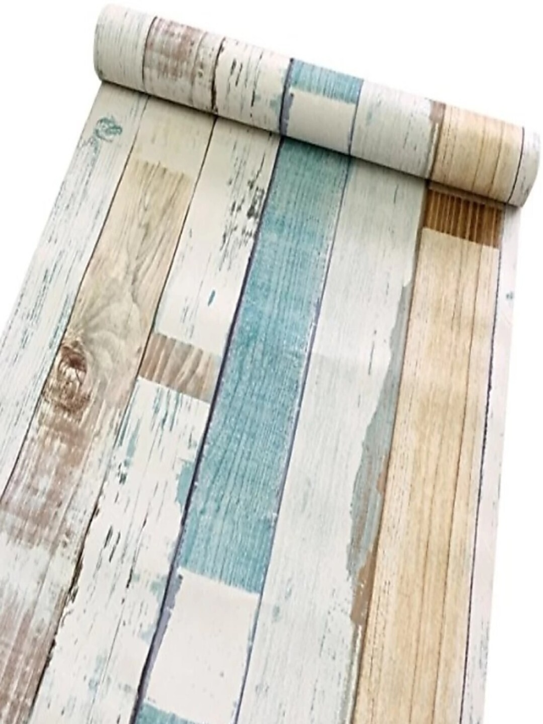 

ANNA CREATIONS Cream Colored & Blue Printed Decorative Wallpaper