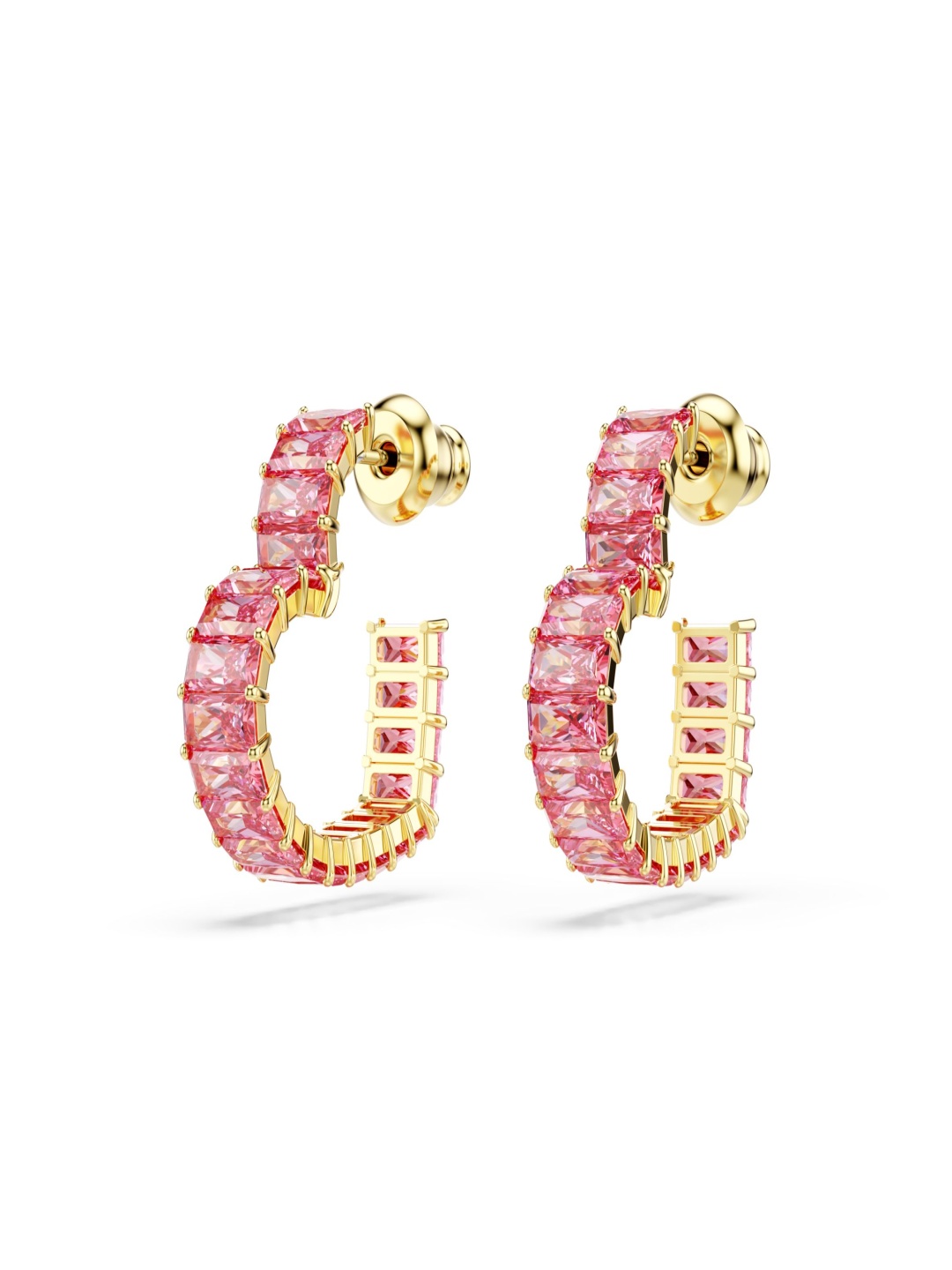 

SWAROVSKI Gold-Plated Crystals Studded Contemporary Hoop Earrings