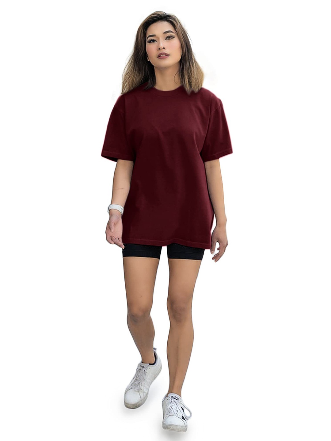 

NOTWILD Women Classic Opaque Casual Shirt, Maroon