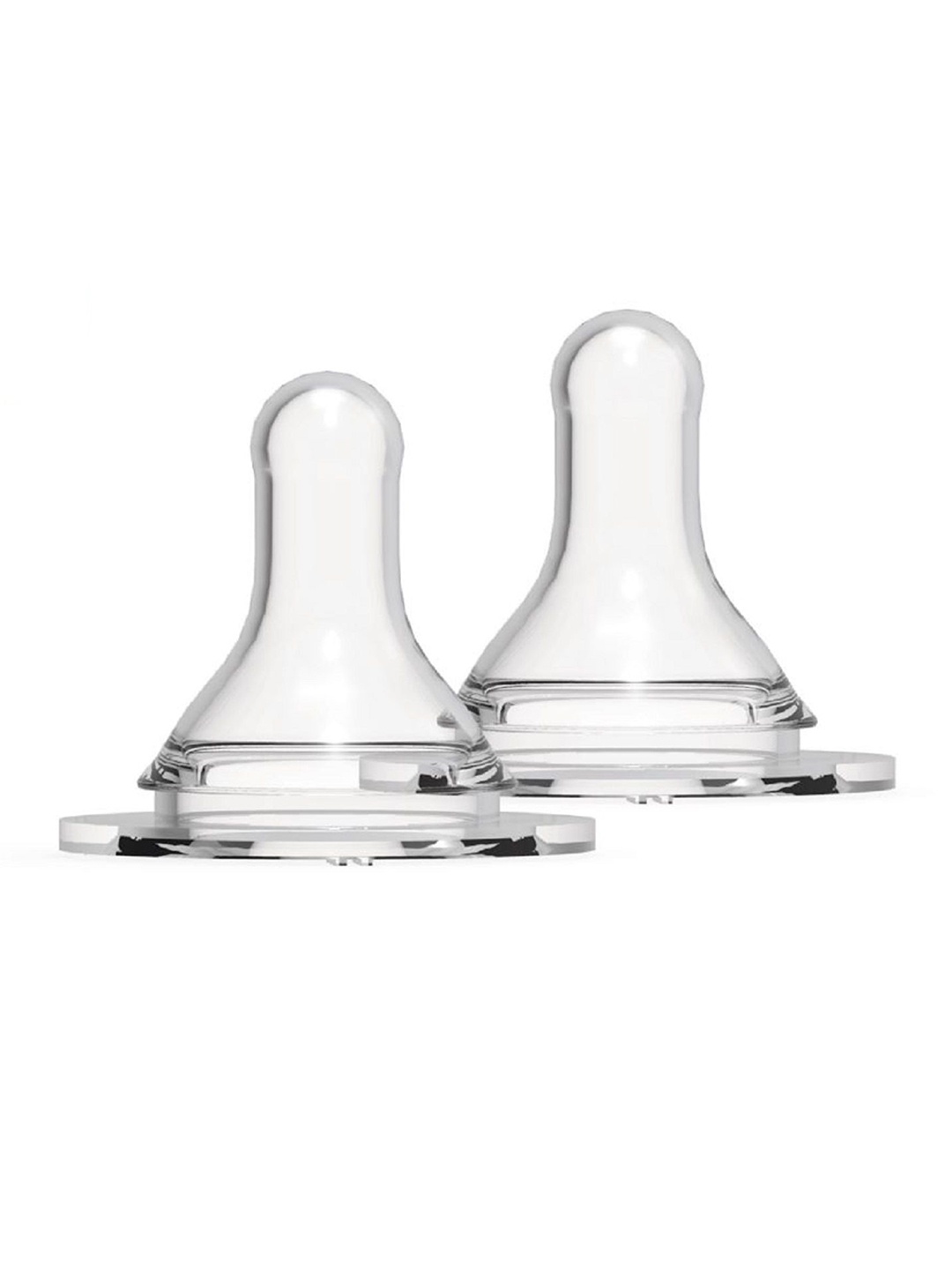 

Adore Infant Pack of 2 Anti-Colic Soft Silicon Teat, Transparent