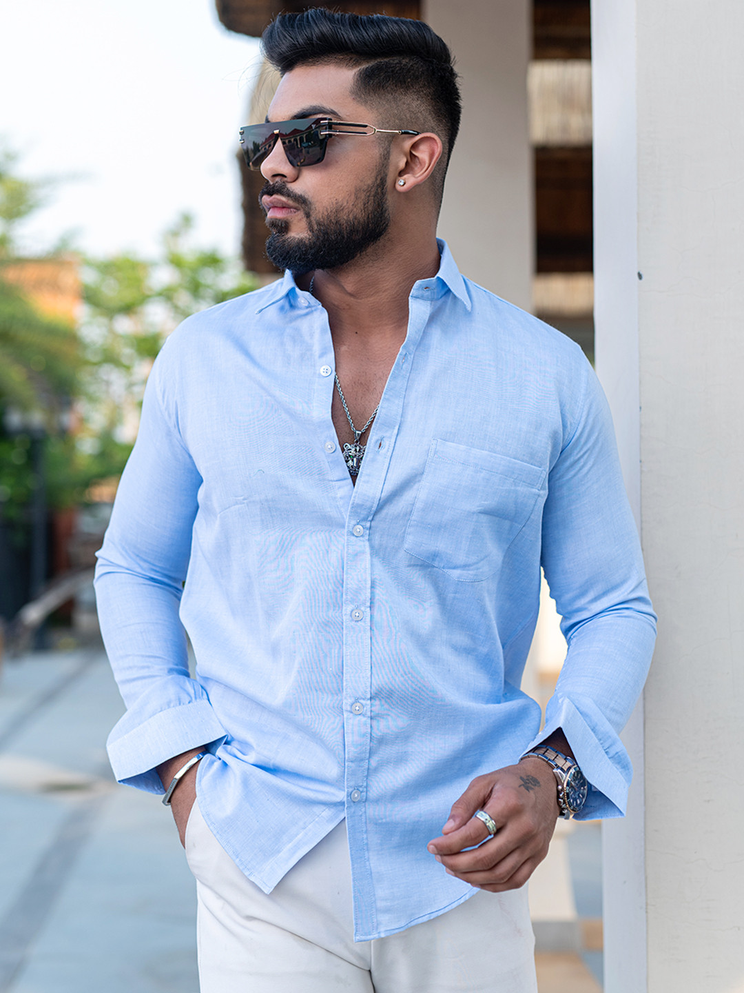

Tistabene Men Comfort Opaque Casual Shirt, Blue