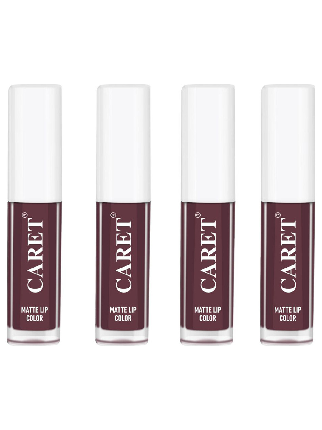 

CARET ORGANIC Set Of 4 Super-Pigmented Liquid Matte Lipsticks - 8 ml - Shade 7, Maroon