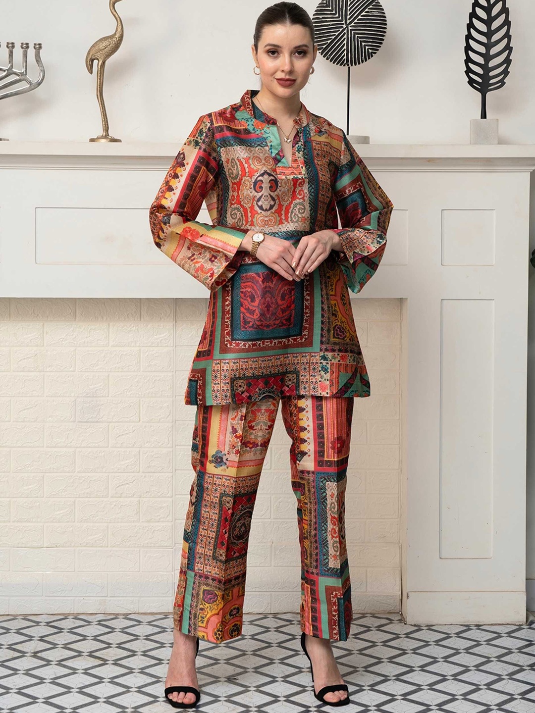 

ALLUREARMOIRE Women Ethnic Printed Co-ord Set, Multi