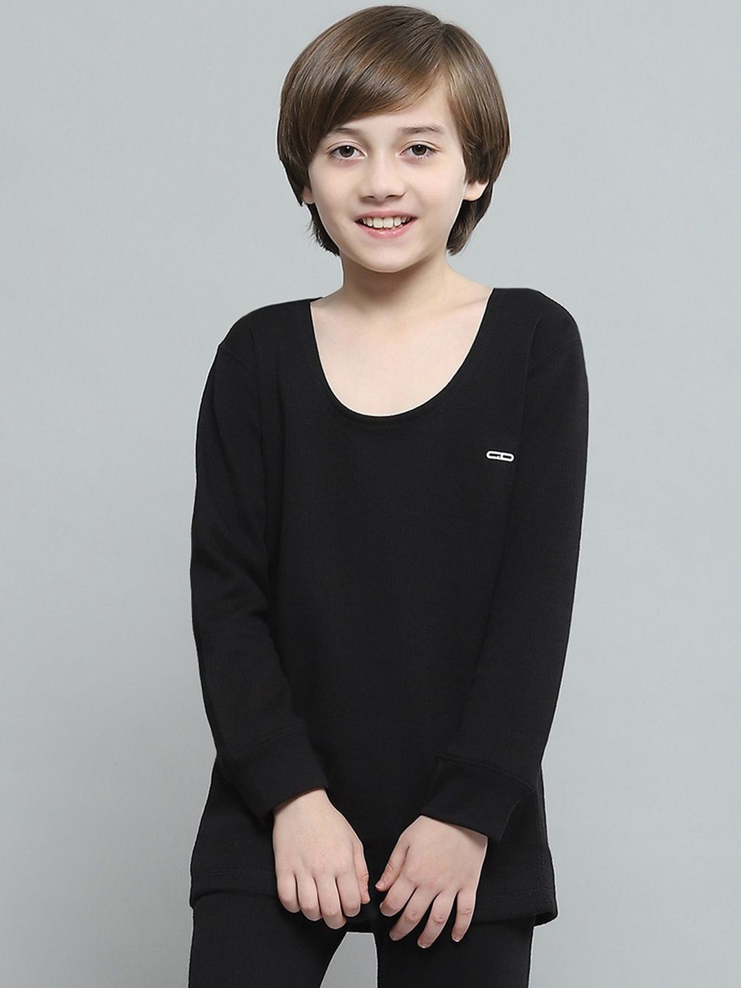 

Monte Carlo Round Neck Thermal Tops, Black