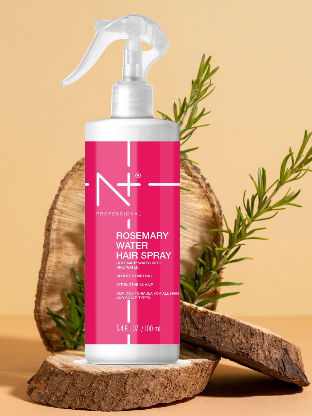 

N Plus Professional Rosemary Water Hair Growth Spray - 100ml, Pink