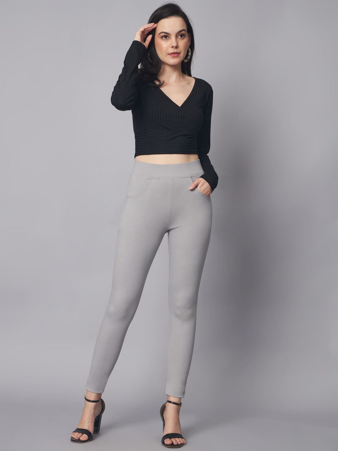 

Reberry Women Regular Fit Jegging, Grey