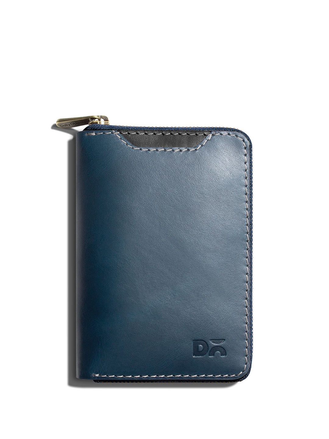 

DailyObjects Unisex Zip-Around Leather Wallet, Blue