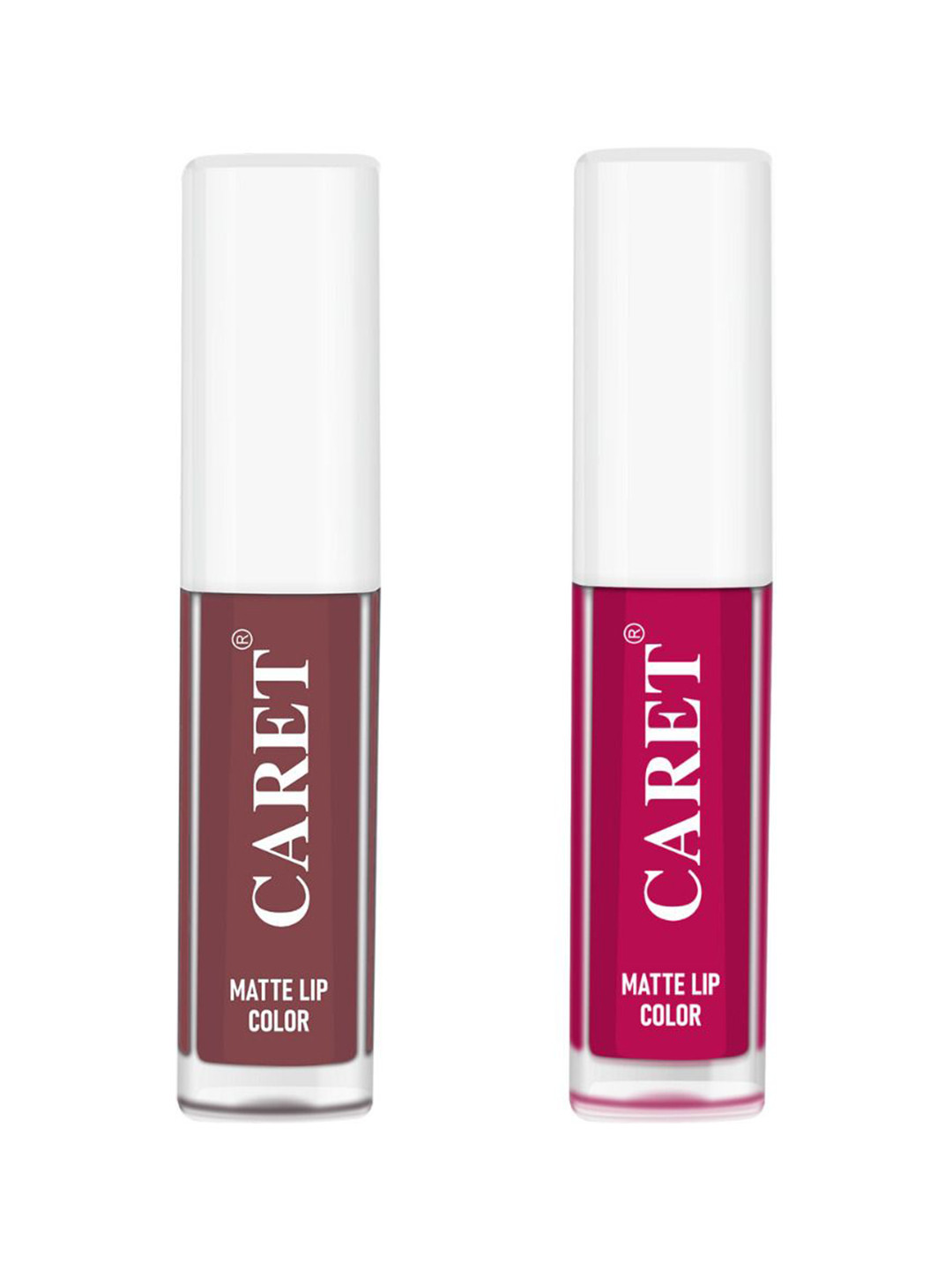 

CARET ORGANIC Set Of 2 Super-Pigmented Liquid Matte Lipsticks - 4 ml - 1- 5, Pink