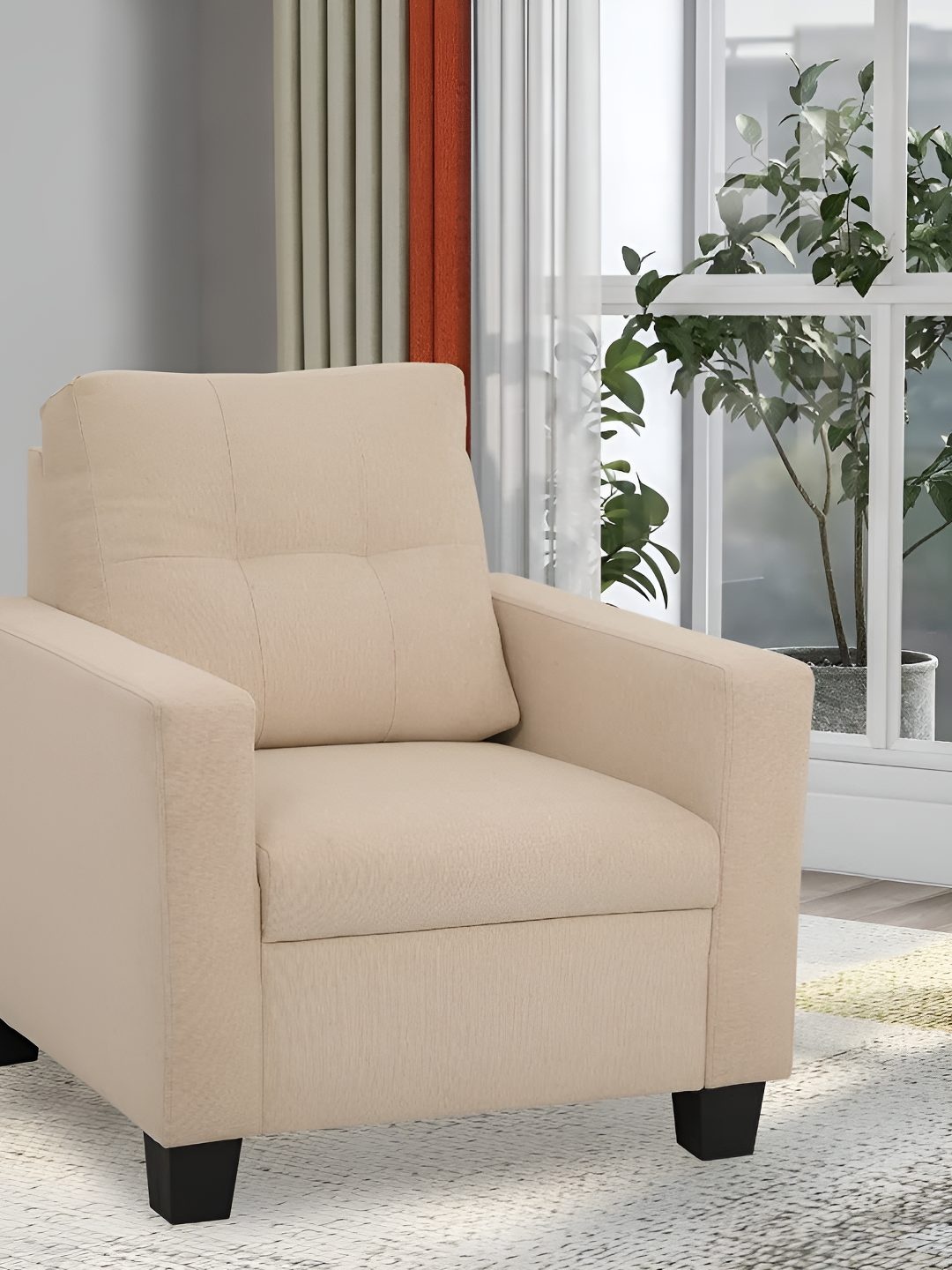 

Duroflex Ease Beige 1 Seater Fabric Sofa