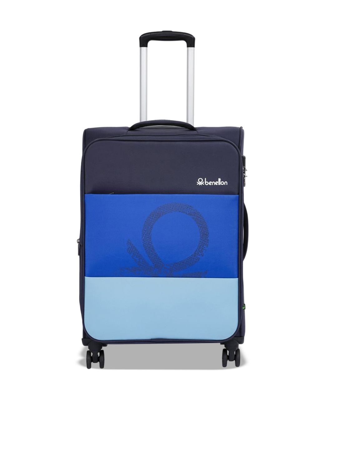 

United Colors of Benetton Archimedes Plus Printed Soft-Sided Large Trolley Bag, Navy blue
