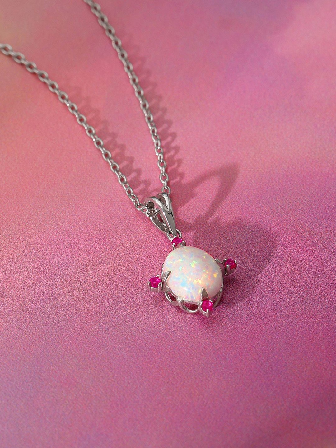 

GIVA Contemporary Pendants with Chains, Silver