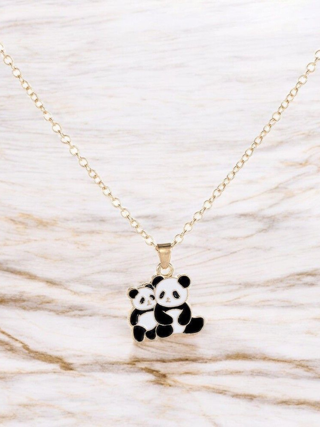 

MYKI Gold-Plated Stainless Steel Panda Design Pendant with Chain