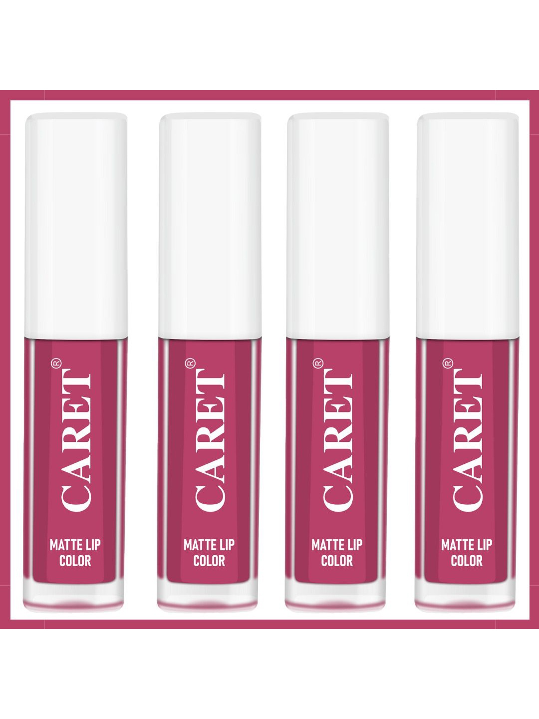 

CARET ORGANIC Set Of 4 Super-Pigmented Liquid Matte Lipsticks - 2 ml Each - 8, Pink