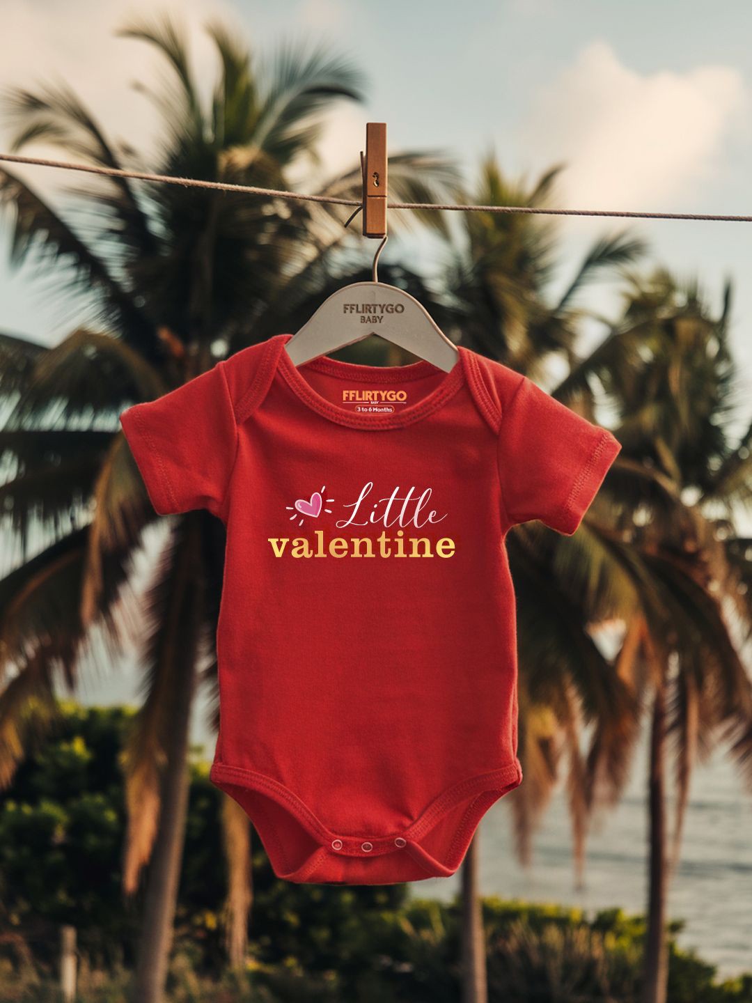 

FFLIRTYGO Infants Valentine day Printed Cotton Bodysuit, Red