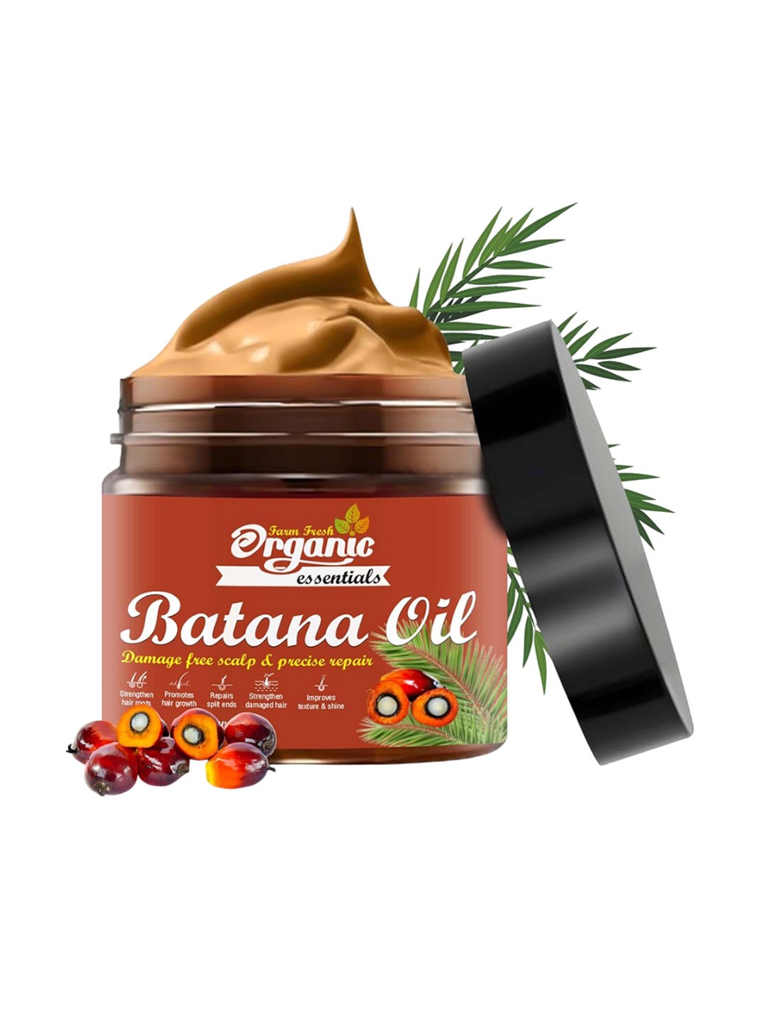 

Organic Essentials Raw Batana Oil For Hair Growth - 100 g, White