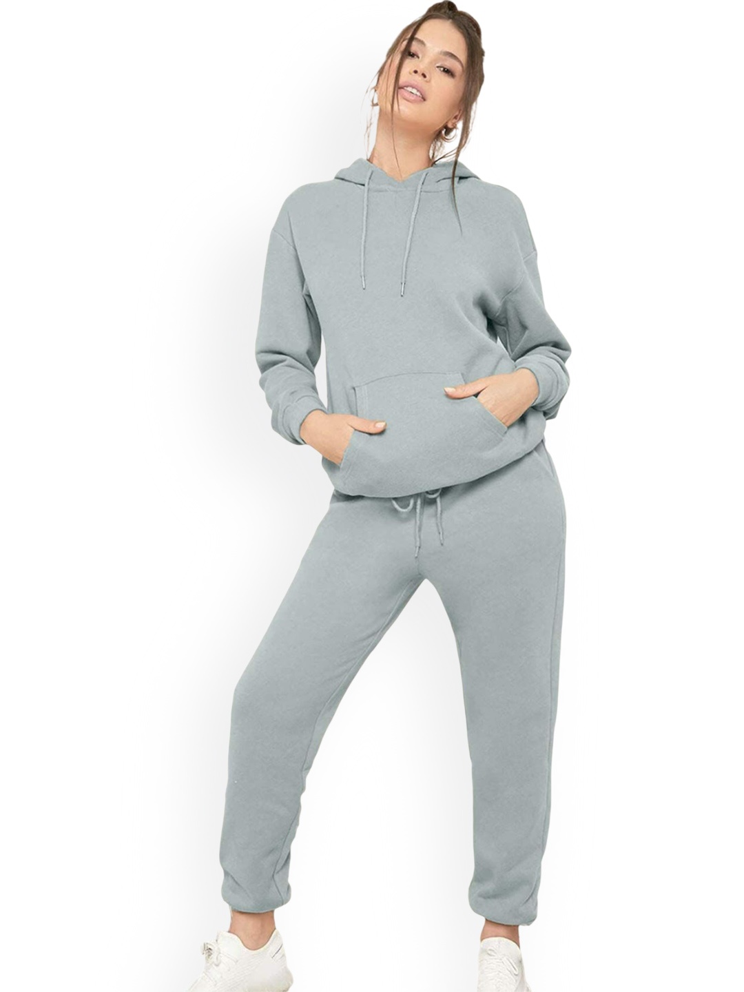 

NOTWILD Women Hooded Track Suit, Grey