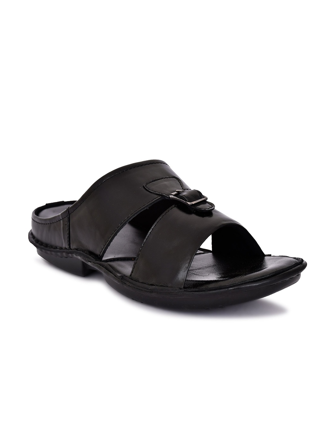 

ROYAL CRUZZ Men Leather Comfort Sandals, Black