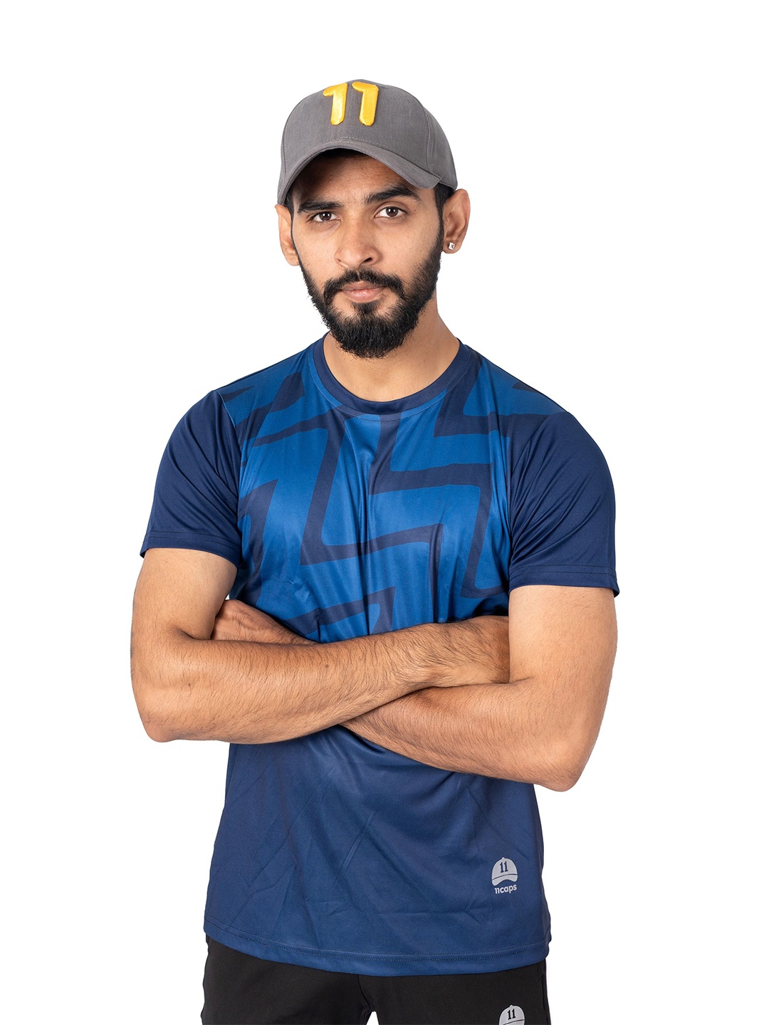 

11Caps Men Embroidered Baseball Cap, Grey