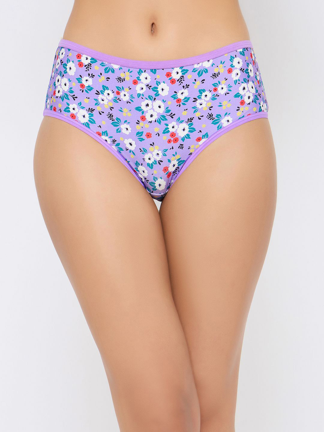 

Clovia Women Printed Mid-Rise Hipster Briefs, Purple