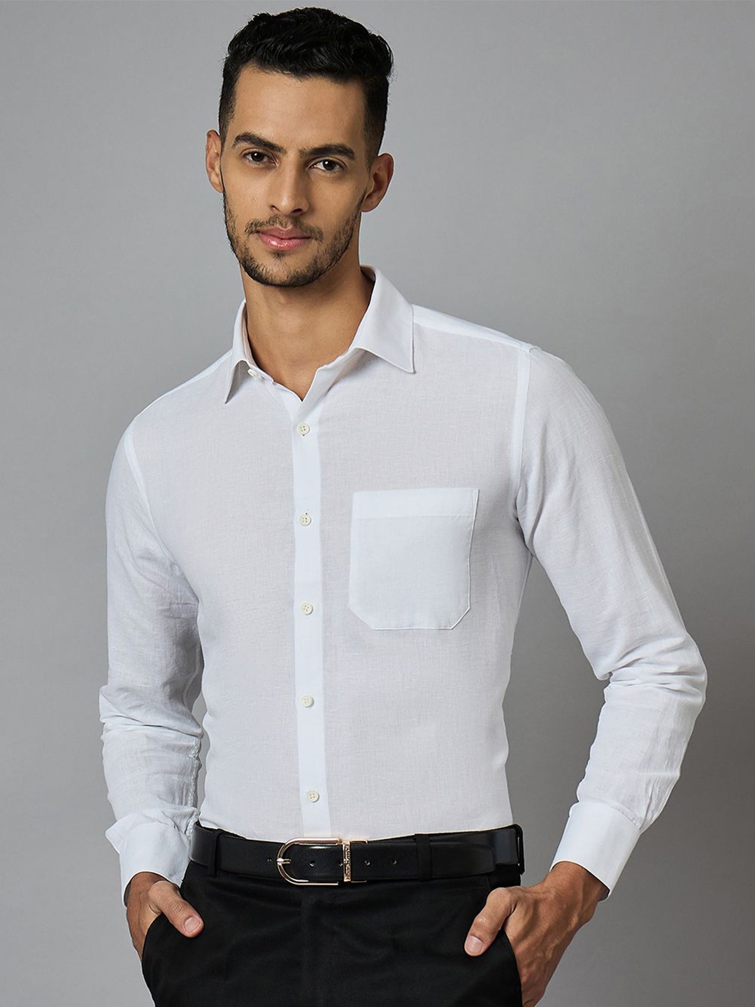 

LOUIS STITCH Men Classic Opaque Formal Shirt, White