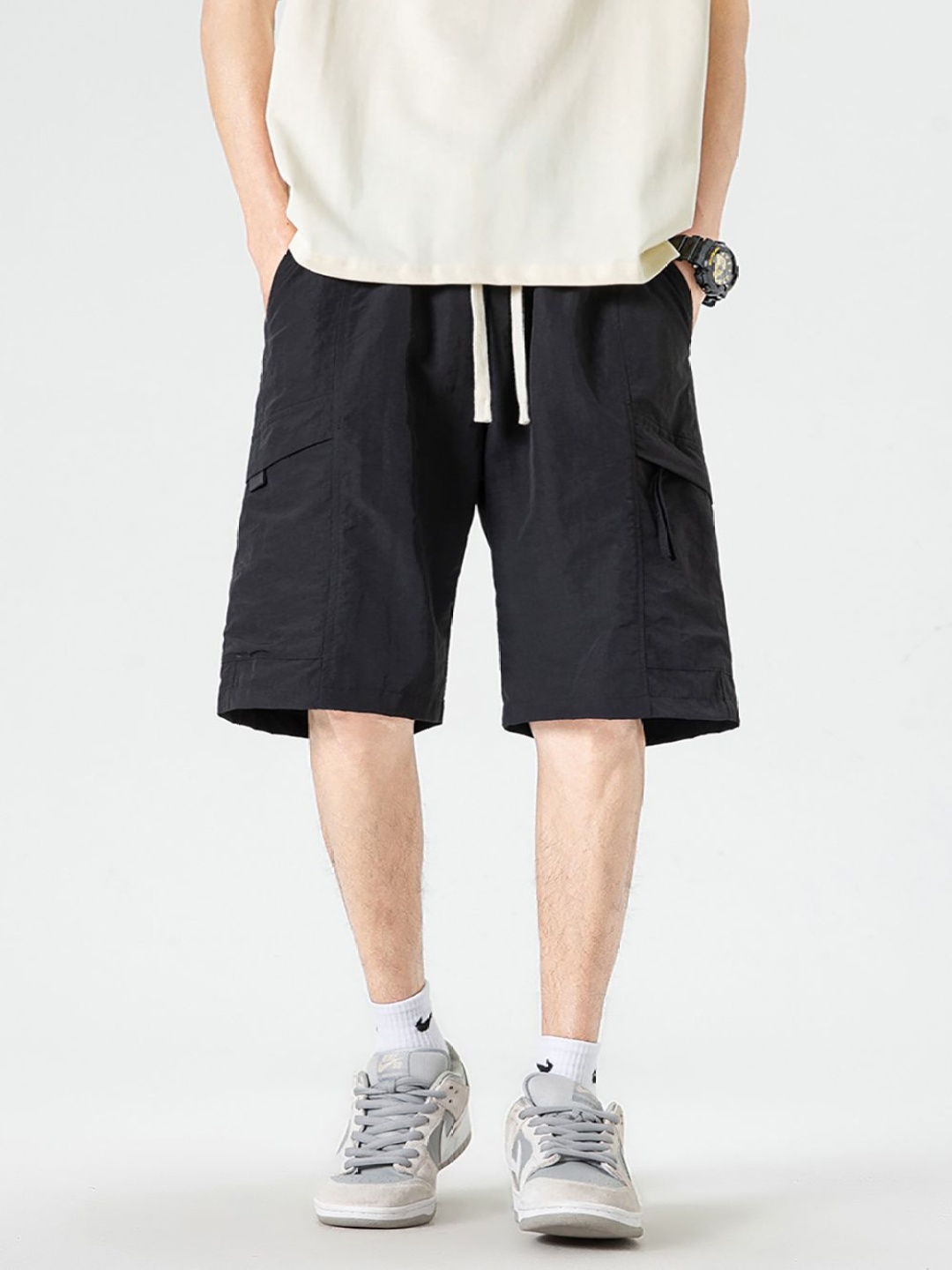 

StyleCast x Revolte Men Outdoor Shorts, Black