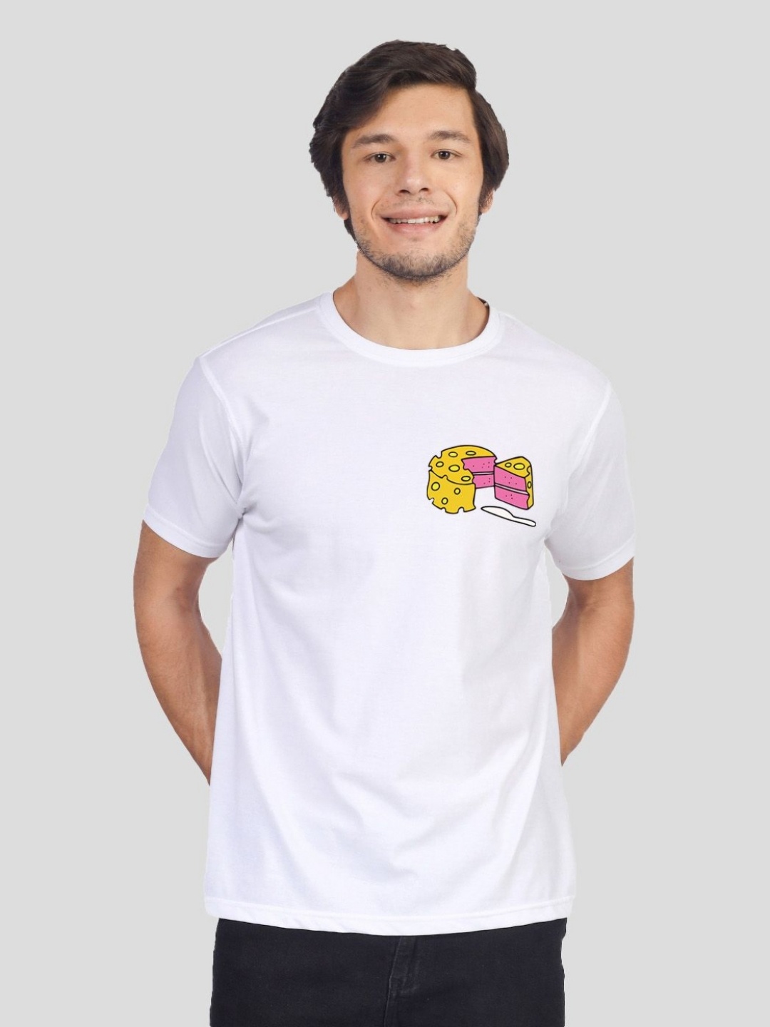 

Greylongg Men Graphic Printed Round Neck T-shirt, White
