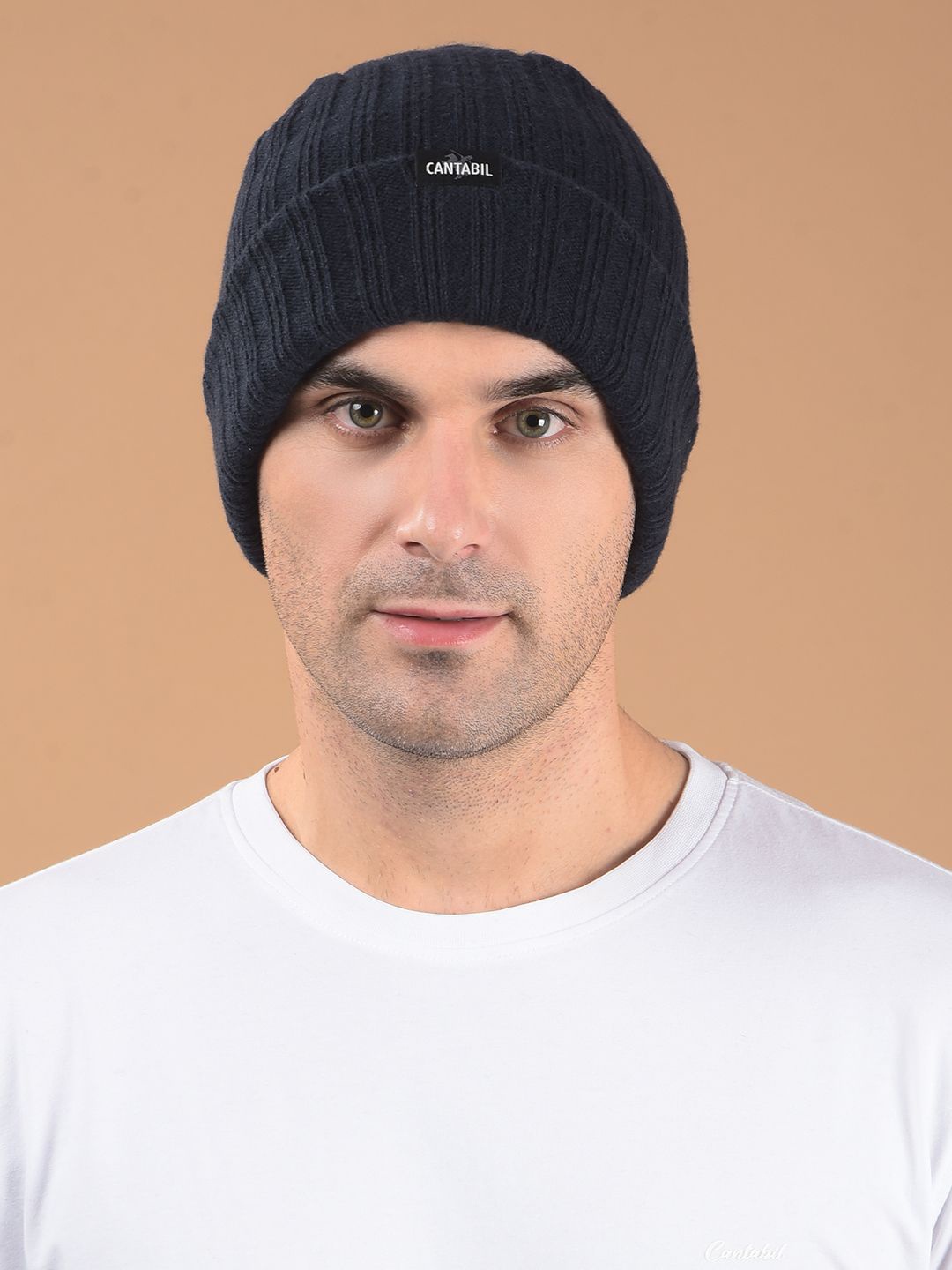 

Cantabil Men Beanie, Navy blue