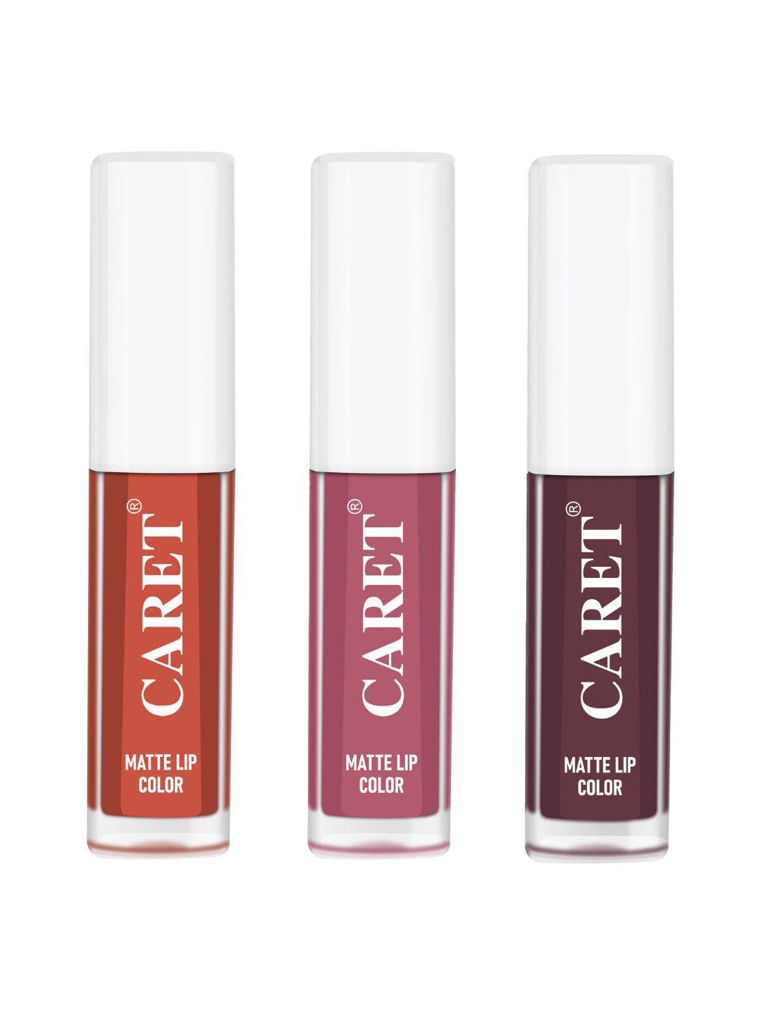 

CARET ORGANIC Set Of 3 Super-Pigmented Long Lasting Liquid Matte Lipsticks-6 ml- 6 - 2 - 3, Pink