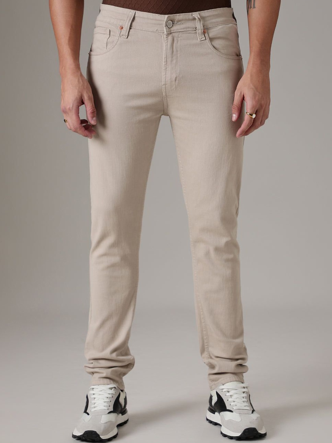 

Banana Club Men Slim Fit Stretchable Jeans, Beige
