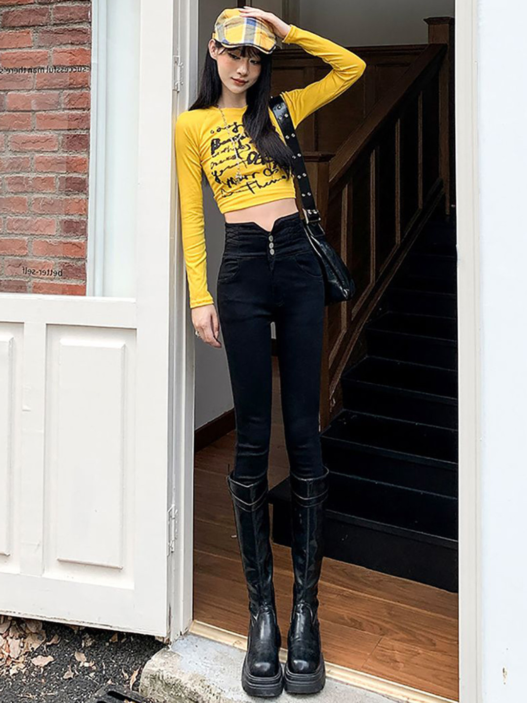 

StyleCast x Revolte Women Super Skinny Fit Jeans, Black