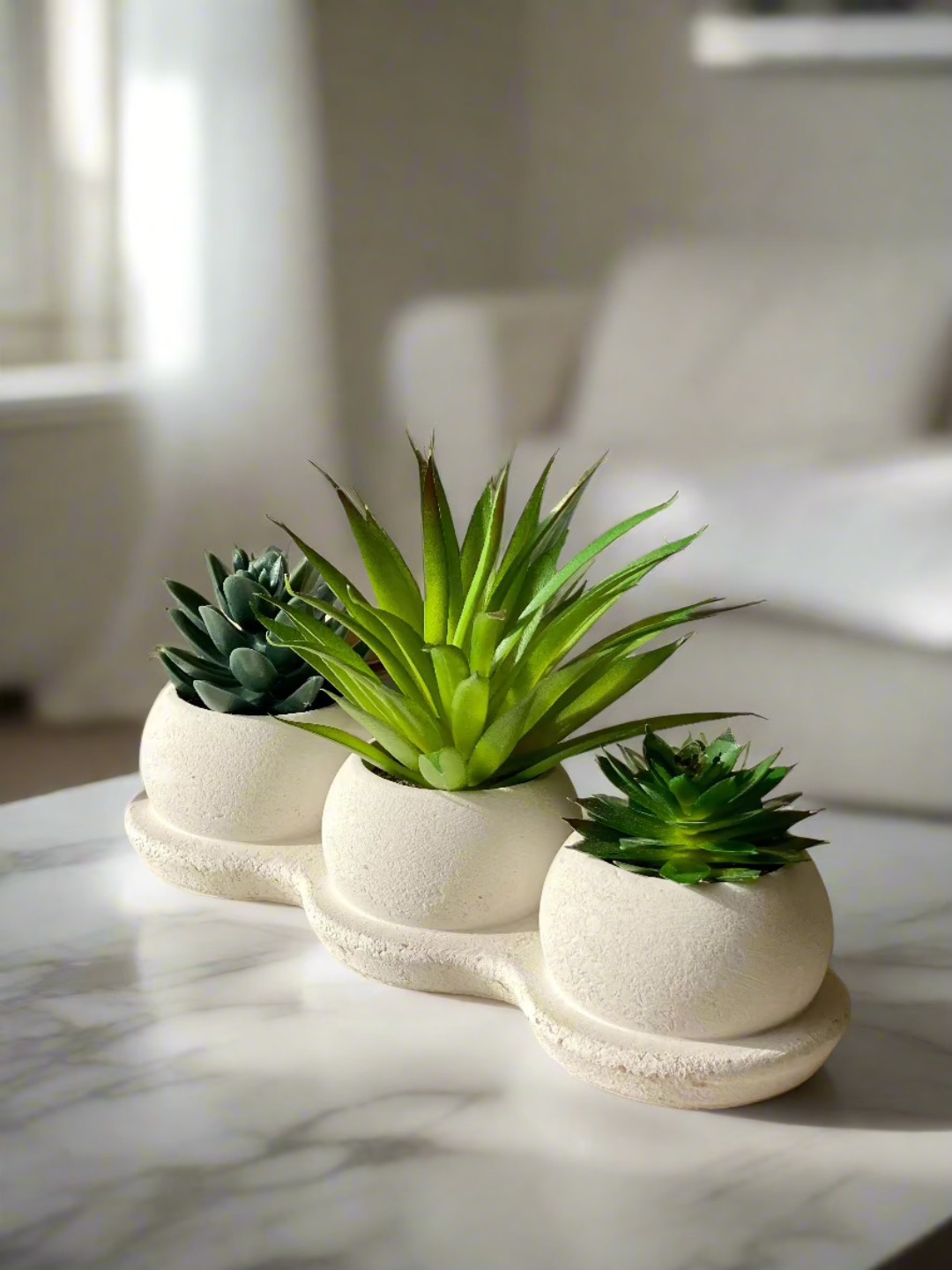 

Mason Home Green Artificial Trio Succulent