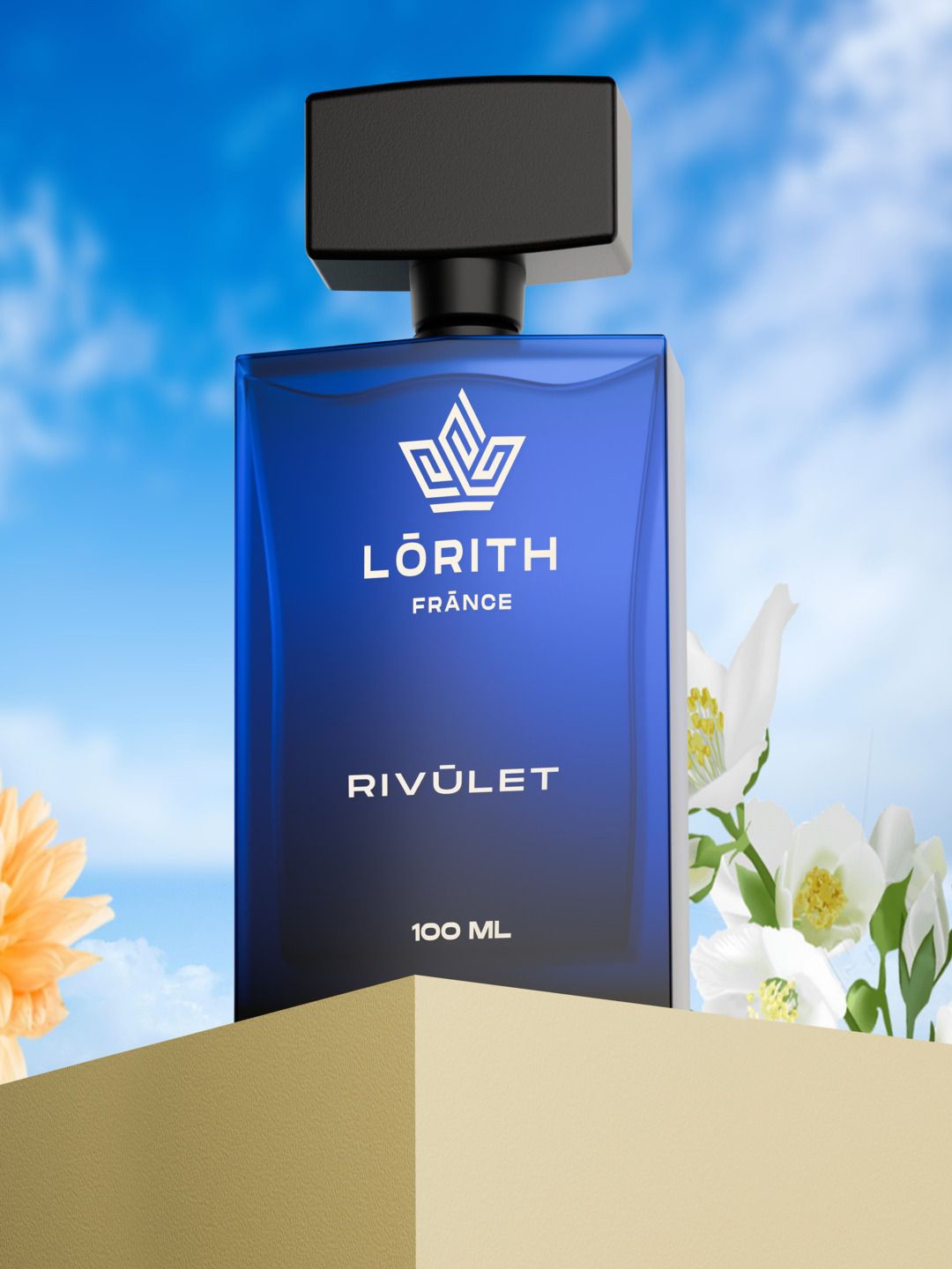 

LORITH FRANCE Men Rivulet Long Lasting Extrait de Parfum - 100 ml, Blue