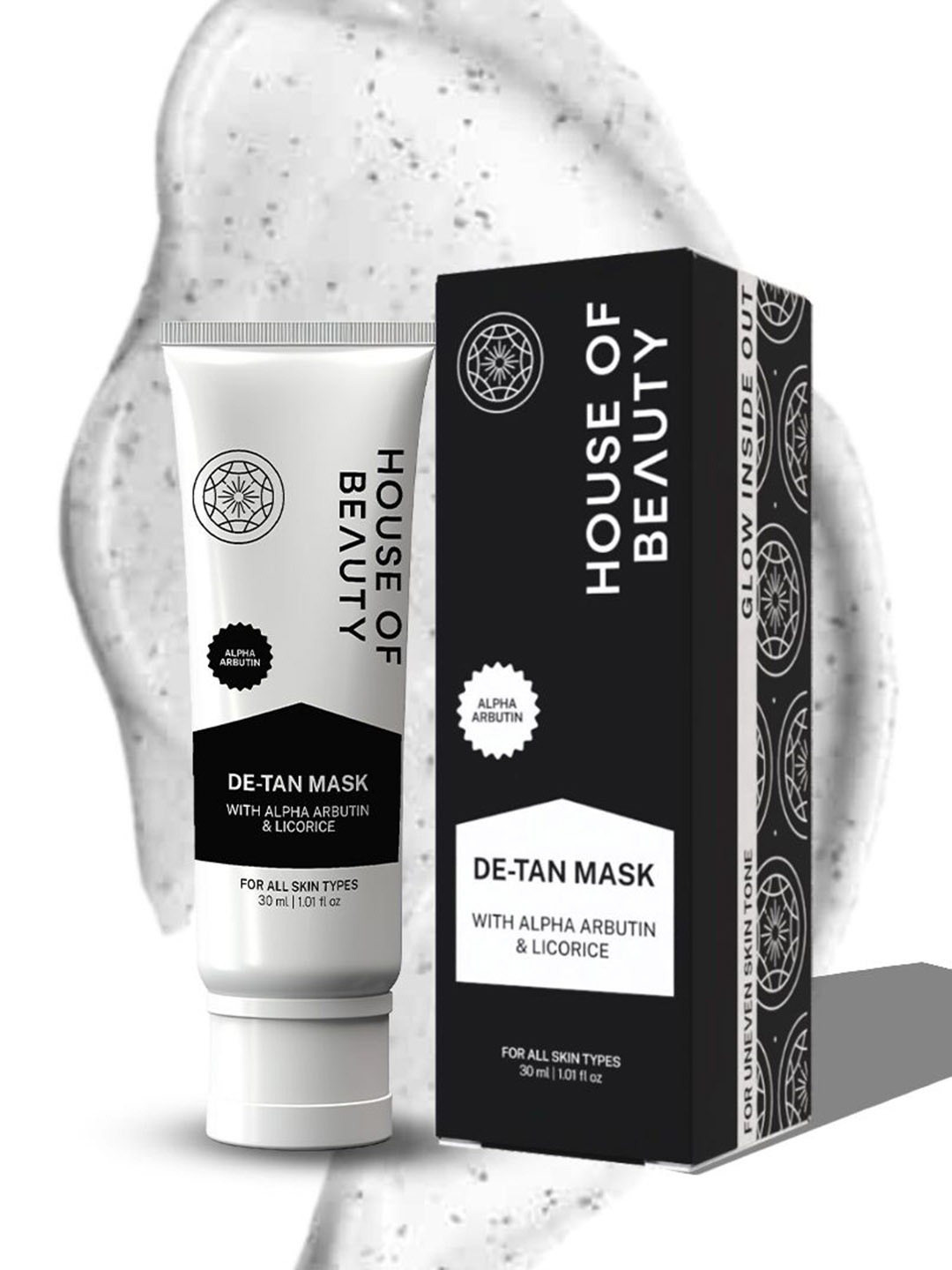 

House of Beauty De-Tan Mask With Alpha Arbutin & Licorice - 30 ml, Off white