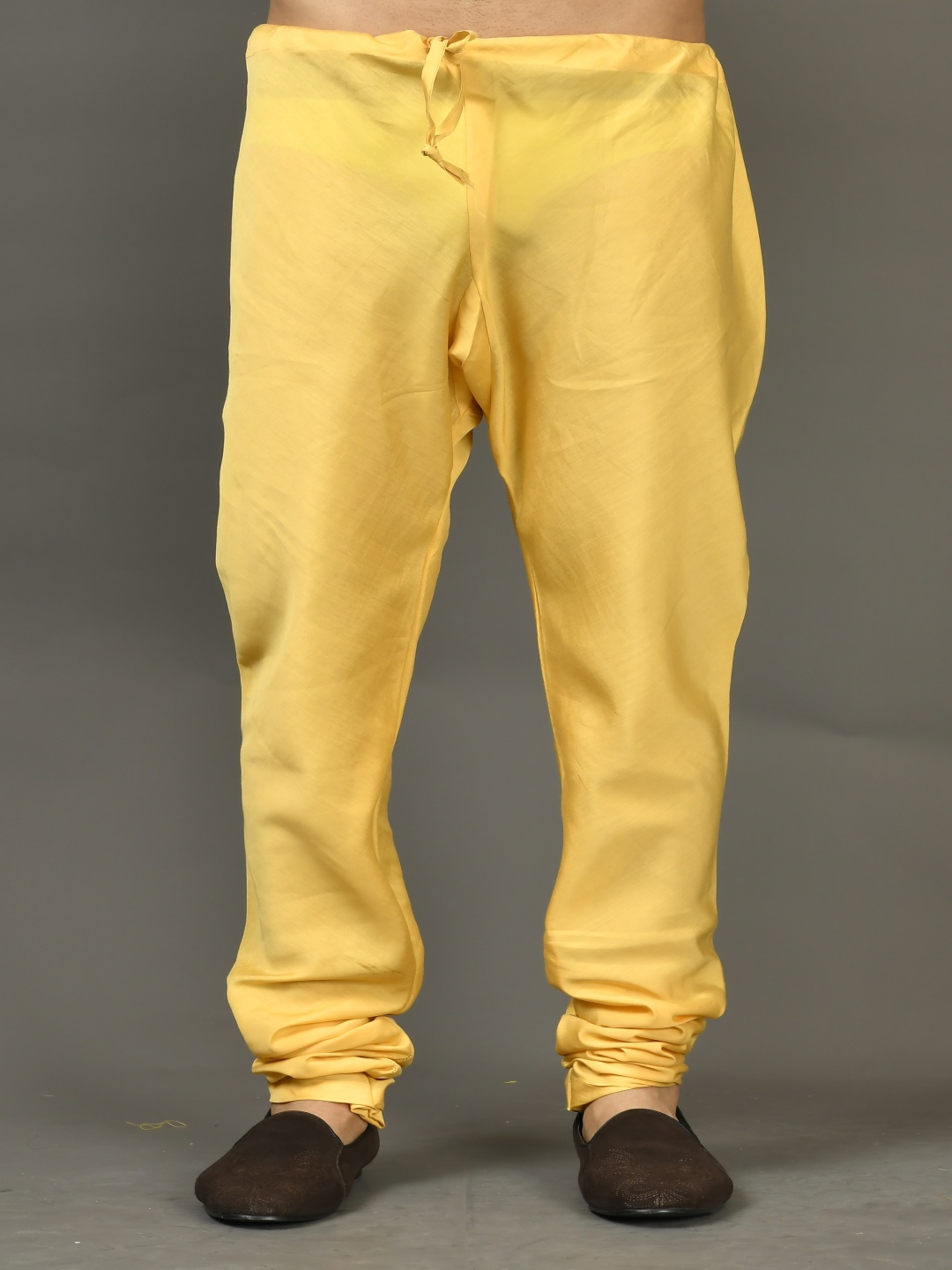 

Sayisha Men Pure Cotton Slim-Fit Churidar, Yellow