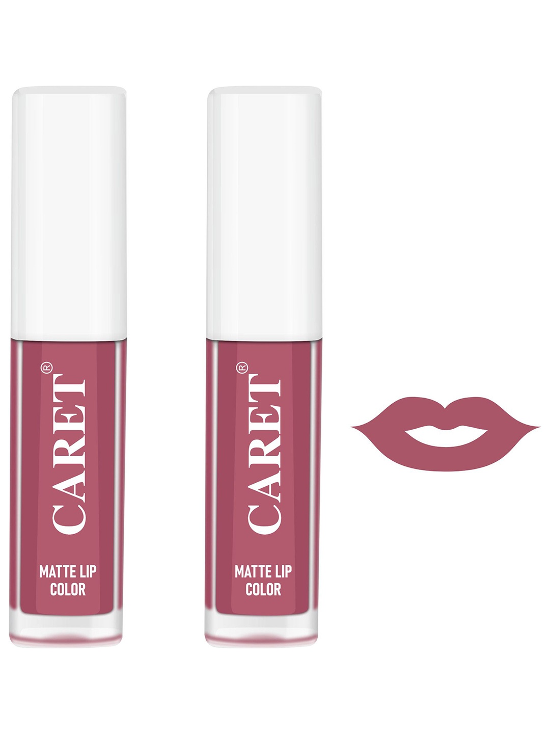 

CARET ORGANIC Set Of 2 Super-Pigmented Liquid Matte Lipsticks - 4 ml - Nude 2