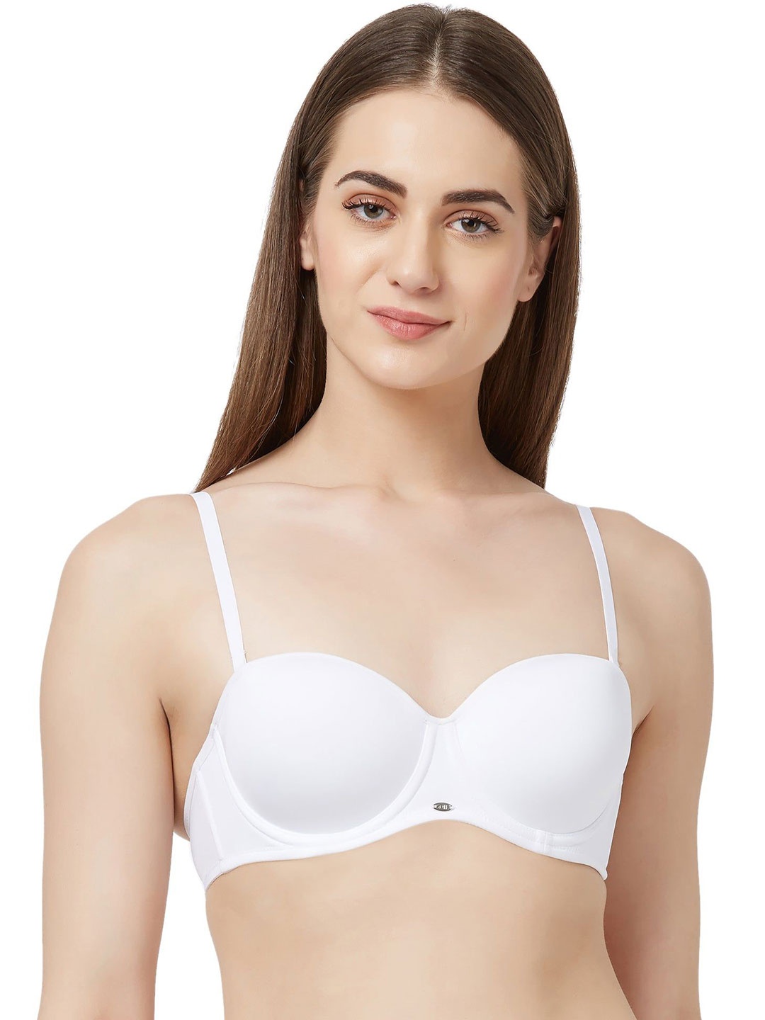 

Soie Women Medium Coverage Padded Wired Multiway Strapless Bra with Detachable Straps, White